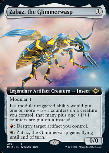 Zabaz, the Glimmerwasp (Extended Art) [Modern Horizons 2] - 0