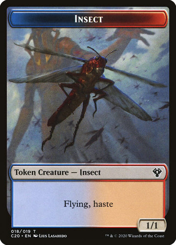Drake // Insect (018) Double-Sided Token [Commander 2020 Tokens] - 0