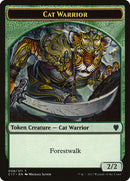 Cat Warrior (008) // Rat (003) Double-Sided Token [Commander 2017 Tokens]-1