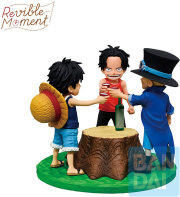 Ichibansho One Piece Ace and Sabo and Luffy (Dramatic Memories) Revible Moment Figure - 0