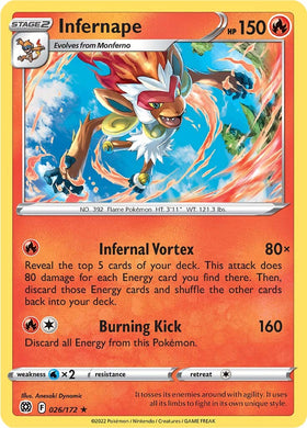 Infernape (026/172) (Exclusivo de la baraja temática) [Sword &amp; Shield: Brilliant Stars] 