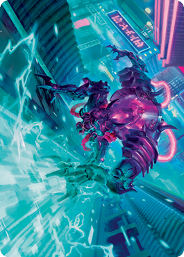 Tarjeta de arte de Surgehacker Mech [Serie de arte Kamigawa: Neon Dynasty] 
