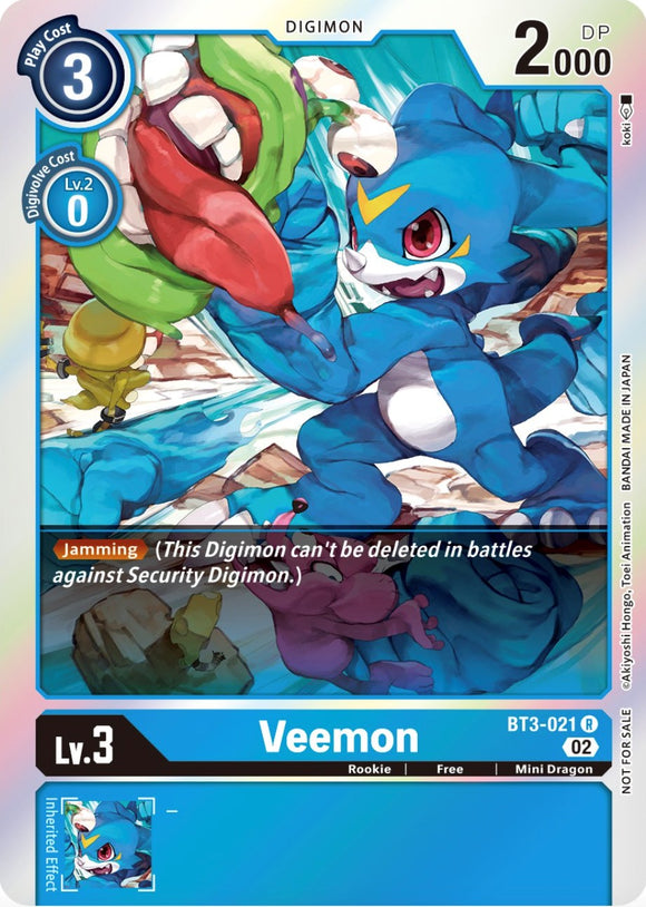 Veemon [BT3-021] (Paquete oficial del torneo vol. 8) [Lanzamiento de promociones especiales] 