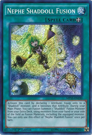 Nephe Shaddoll Fusion [MP15-EN230] Secreto Raro 