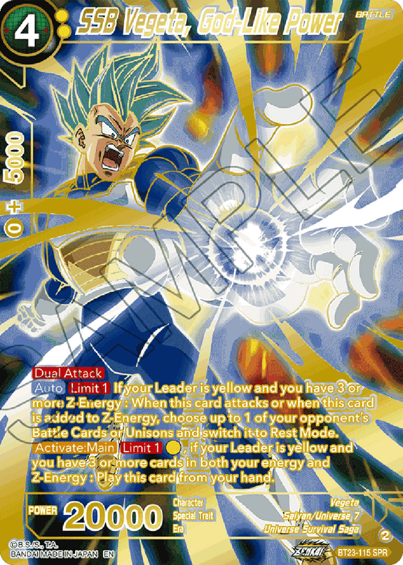 SSB Vegeta, Poder Divino (SPR) (BT23-115) [Combinación Perfecta] 