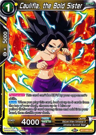 Caulifla, la hermana atrevida (BT7-085) [El asalto de los saiyajin] 