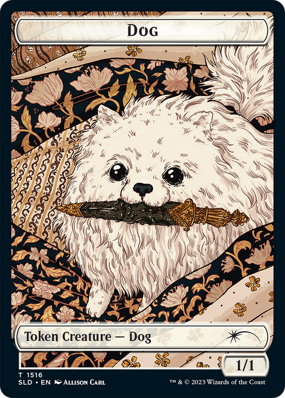 Ficha de dos caras de perro y gato [Baraja Secret Lair Commander: Fichas de perros y gatos que llueven] 