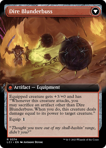 Dire Flail (Extended Art) [The Lost Caverns of Ixalan] - 0