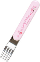 Sanrio Fork Spoon Chopsticks Tableware Set with Case - My Melody-2