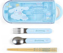 Sanrio Fork Spoon Chopsticks Tableware Set with Case - Cinnamoroll-3
