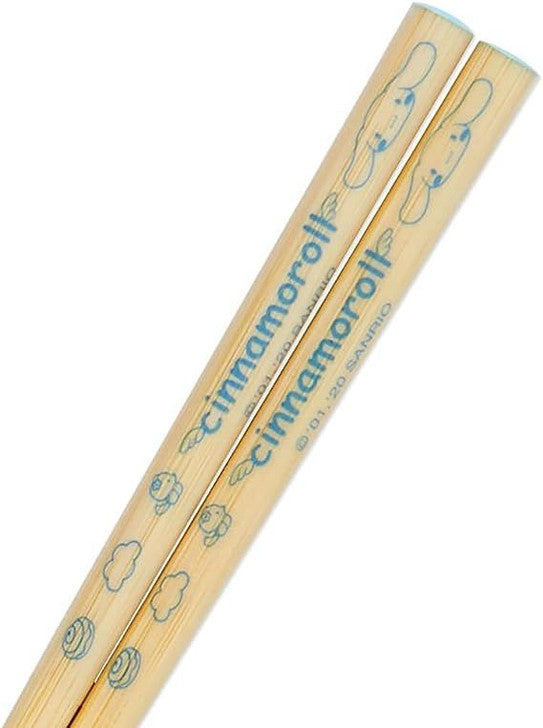 Sanrio Fork Spoon Chopsticks Tableware Set with Case - Cinnamoroll