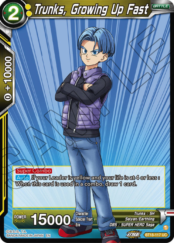 Trunks, creciendo rápido (BT18-117) [El amanecer de las Z-Legends] 