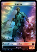Soldier // Treasure (0061) Double-Sided Token (Surge Foil) [Doctor Who Tokens]-1