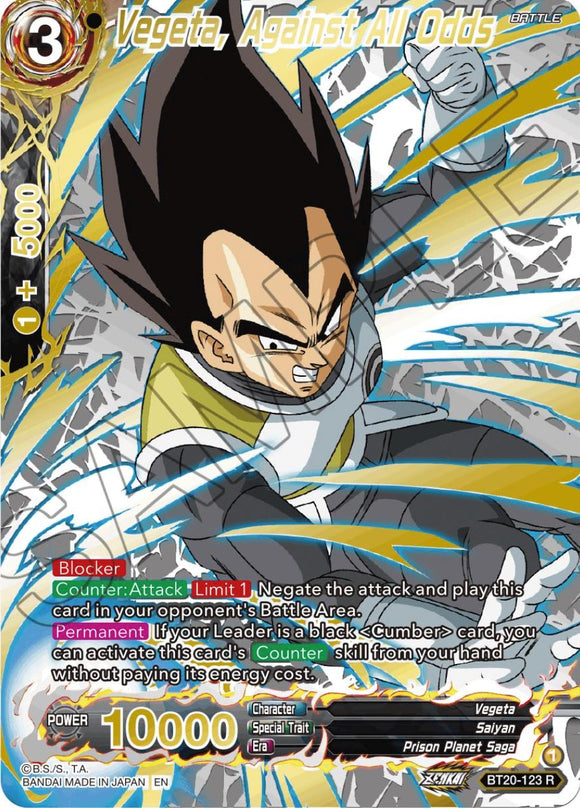 Vegeta, contra todo pronóstico (sello dorado) (BT20-123) [Poder absorbido] 