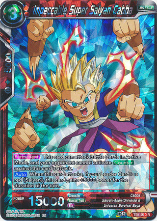 Impecable Super Saiyan Cabba (Shatterfoil) (TB1-010) [Dragon Brawl] 