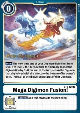 ¡Mega Digimon Fusion! [BT5-109] [Promociones previas al lanzamiento de Battle of Omni] 