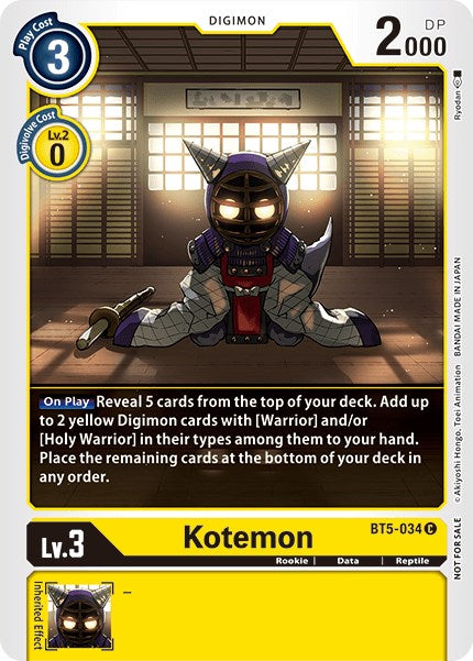 Kotemon [BT5-034] (Tamer Party Vol. 5) [Promociones de la Batalla de Omni] 