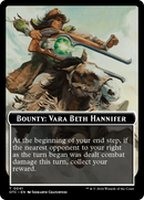Recompensa: Vara Beth Hannifer // Ficha de dos caras con reglas de recompensa [Fichas de comandante de Outlaws of Thunder Junction] -1