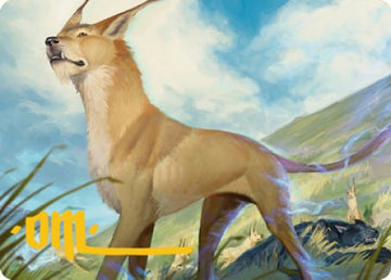 Tarjeta de arte de Blink Dog (firma estampada en dorado) [Serie de arte de Dungeons &amp; Dragons: Adventures in the Forgotten Realms] 