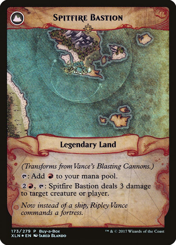 Cañones explosivos de Vance // Bastión Spitfire (Comprar una caja) [Cofre del tesoro de Ixalan] 