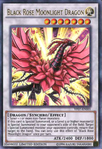 Dragón de luz lunar de la rosa negra [YF07-EN001] Ultra raro 
