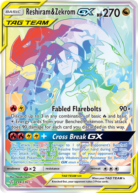 Reshiram y Zekrom GX (259/236) [Sol y Luna: Eclipse Cósmico] 
