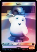 Alien // Dinosaur Double-Sided Token (Surge Foil) [Doctor Who Tokens]-1