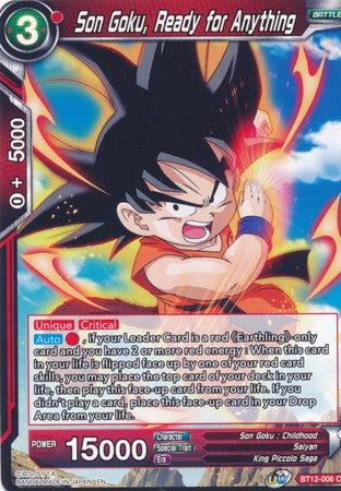 Son Goku, listo para todo (BT12-006) [Rejuvenecimiento vicioso] 