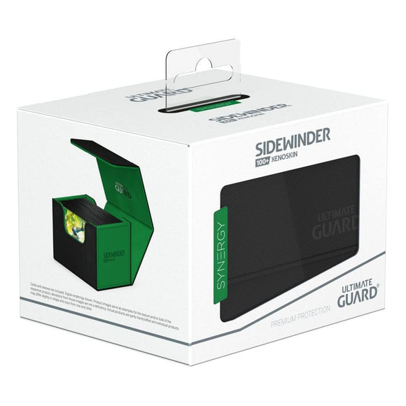 Synergy Sidewinder Xenoskin Deck Case 100+ - Black/Green - Ultimate Guard Deck Boxes