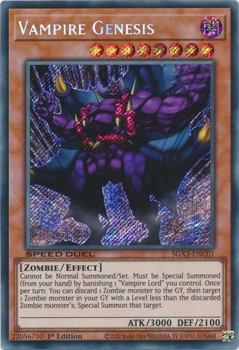 Vampire Genesis [SGX3-ENC01] Secreto raro 
