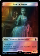 Human Noble // Beast Double-Sided Token (Surge Foil) [Doctor Who Tokens]-1