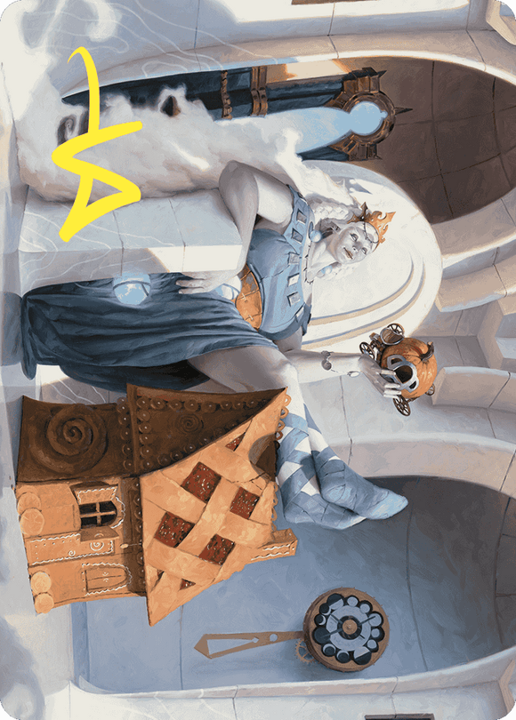 Tarjeta de arte de Beluna Grandsquall (firma estampada en dorado) [Serie de arte Wilds of Eldraine] 