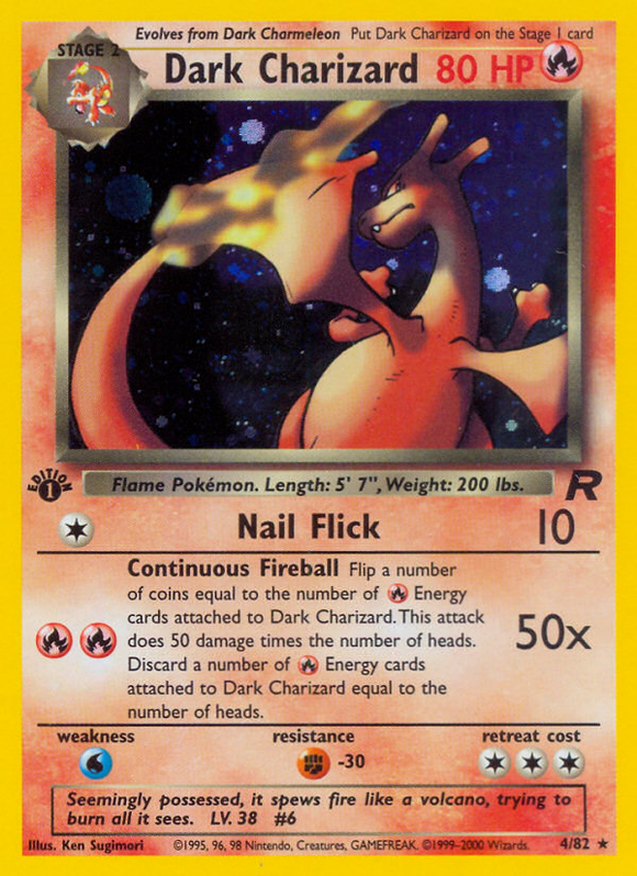 Charizard oscuro (4/82) [Equipo Rocket 1.ª edición] 