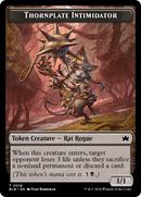 Otter // Thornplate Intimidator Double-Sided Token [Bloomburrow Tokens]-2