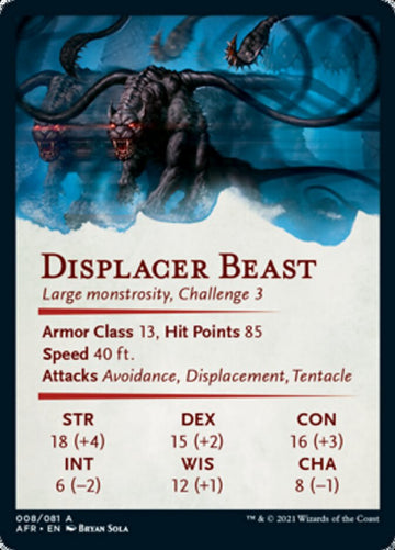Tarjeta de arte de la Bestia Desplazadora [Serie de arte de Dungeons &amp; Dragons: Adventures in the Forgotten Realms]  - 0