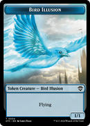 Dragon Elemental // Bird Illusion Double-Sided Token [Outlaws of Thunder Junction Commander Tokens]-2