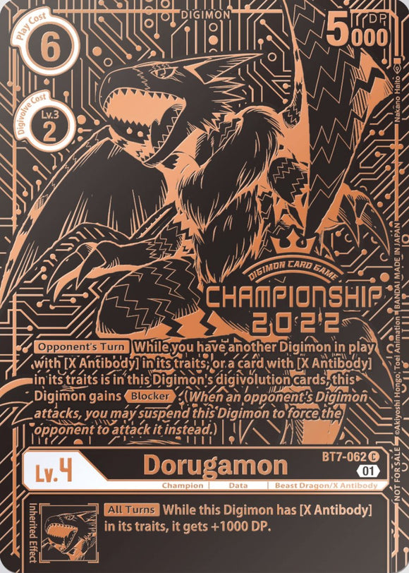 Dorugamon [BT7-062] (tercer puesto en la final del campeonato 2022) [Next Adventure Promos] 