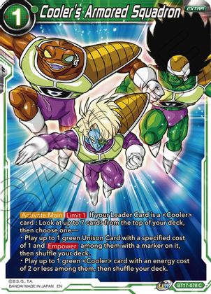 Escuadrón blindado de Cooler (BT17-078) [Ultimate Squad] 