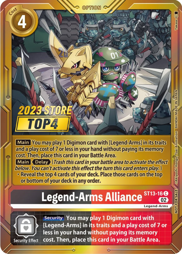 Legend-Arms Alliance [ST13-16] (Top 4 de la tienda de 2023) [Mazo inicial: promociones de Ragnaloardmon] 