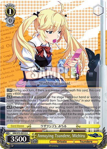 Tsundere molesta, Michiru [La fruta de Grisaia] 