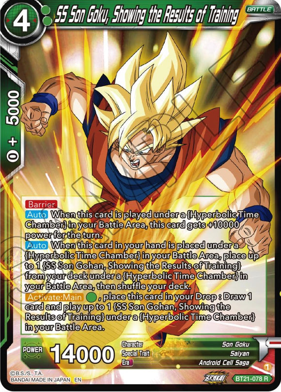 SS Son Goku, mostrando los resultados del entrenamiento (BT21-078) [Resurgimiento salvaje] 