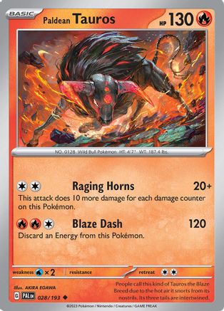 Paldean Tauros (028/193) [Escarlata y violeta: Paldea evolucionó] 