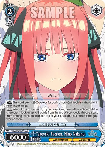 Takoyaki Faction, Nino Nakano (5HY/W101-E090 U) [La película de las quintillizas por excelencia] 