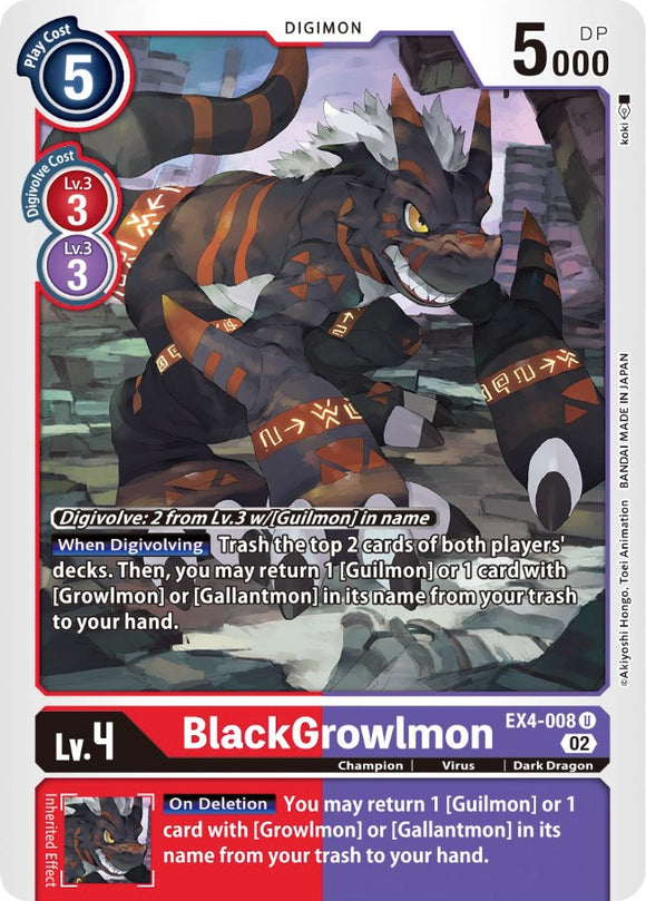 BlackGrowlmon [EX4-008] [Potenciador de ser alternativo] 