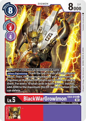 BlackWarGrowlmon [EX4-010] [Potenciador de ser alternativo]
