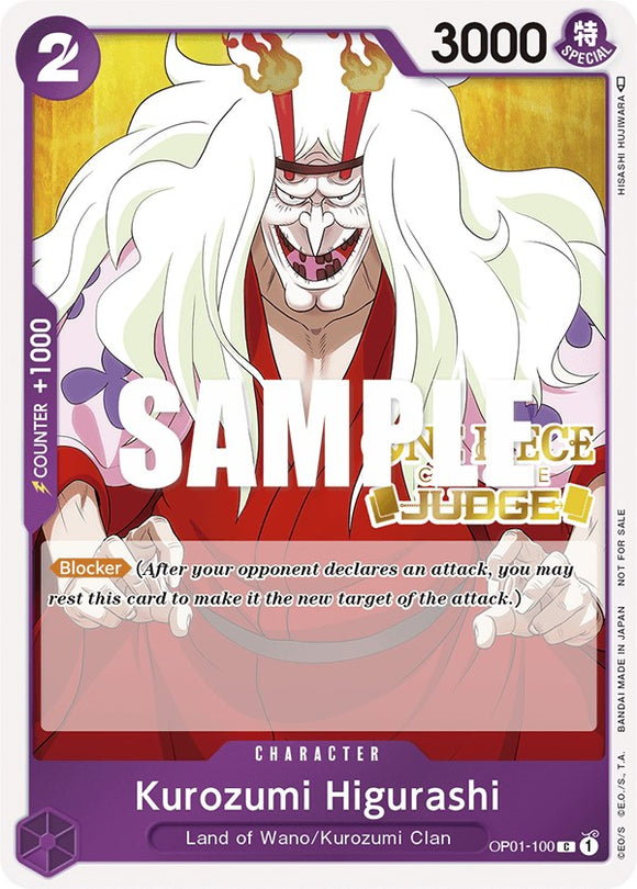 Kurozumi Higurashi (Juez) [Tarjetas de promoción de One Piece] 
