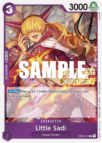 Little Sadi (Juez) [Tarjetas promocionales de One Piece] 