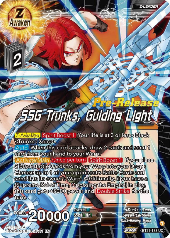 SSG Trunks, Guiding Light (BT21-133) [Tarjetas de prelanzamiento de Wild Resurgence] 