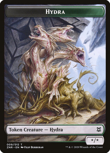 Cat Beast // Hydra Double-Sided Token [Zendikar Rising Tokens] - 0