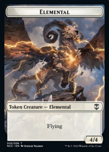 Clue // Elemental (005) Double-Sided Token [Streets of New Capenna Commander Tokens] - 0